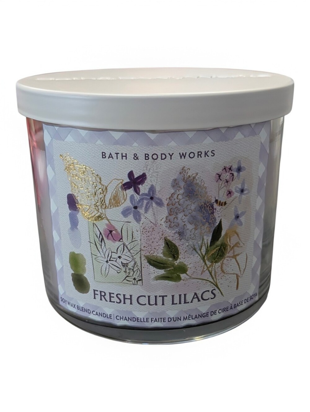 NEW Bath and Body Works Fresh Cut Lilacs 3-Wick Candle